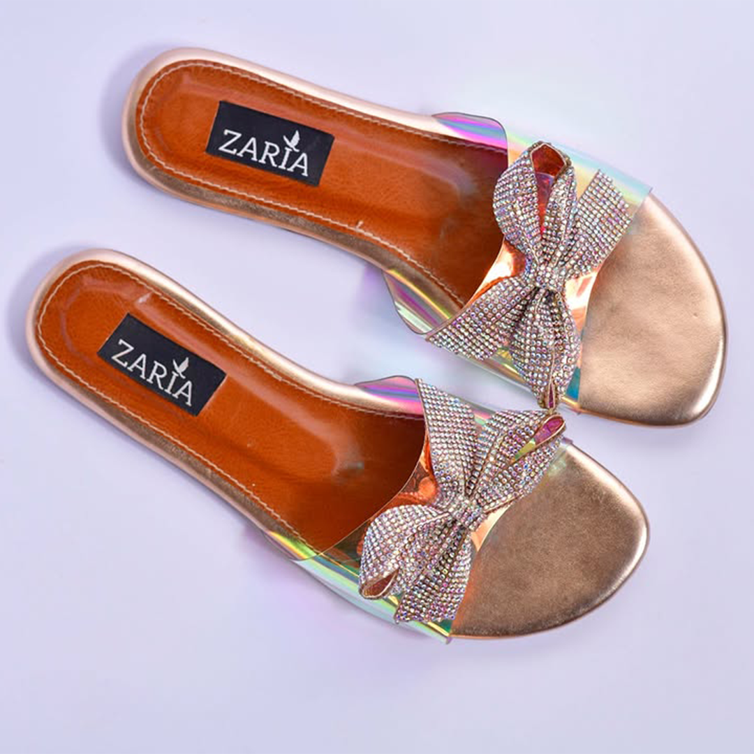 Sparkle Bow Slides(Holographic)